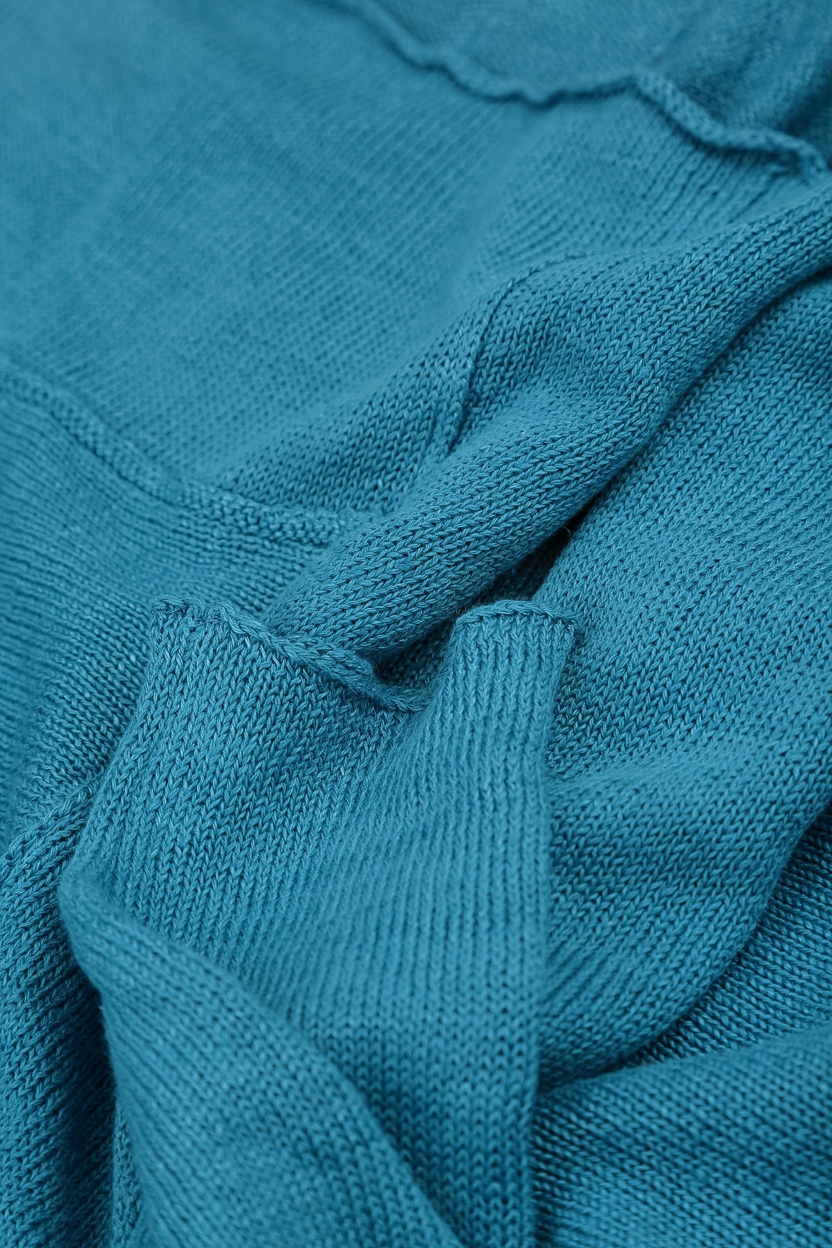 A-Line Two Pockets Denim Linen Jumper