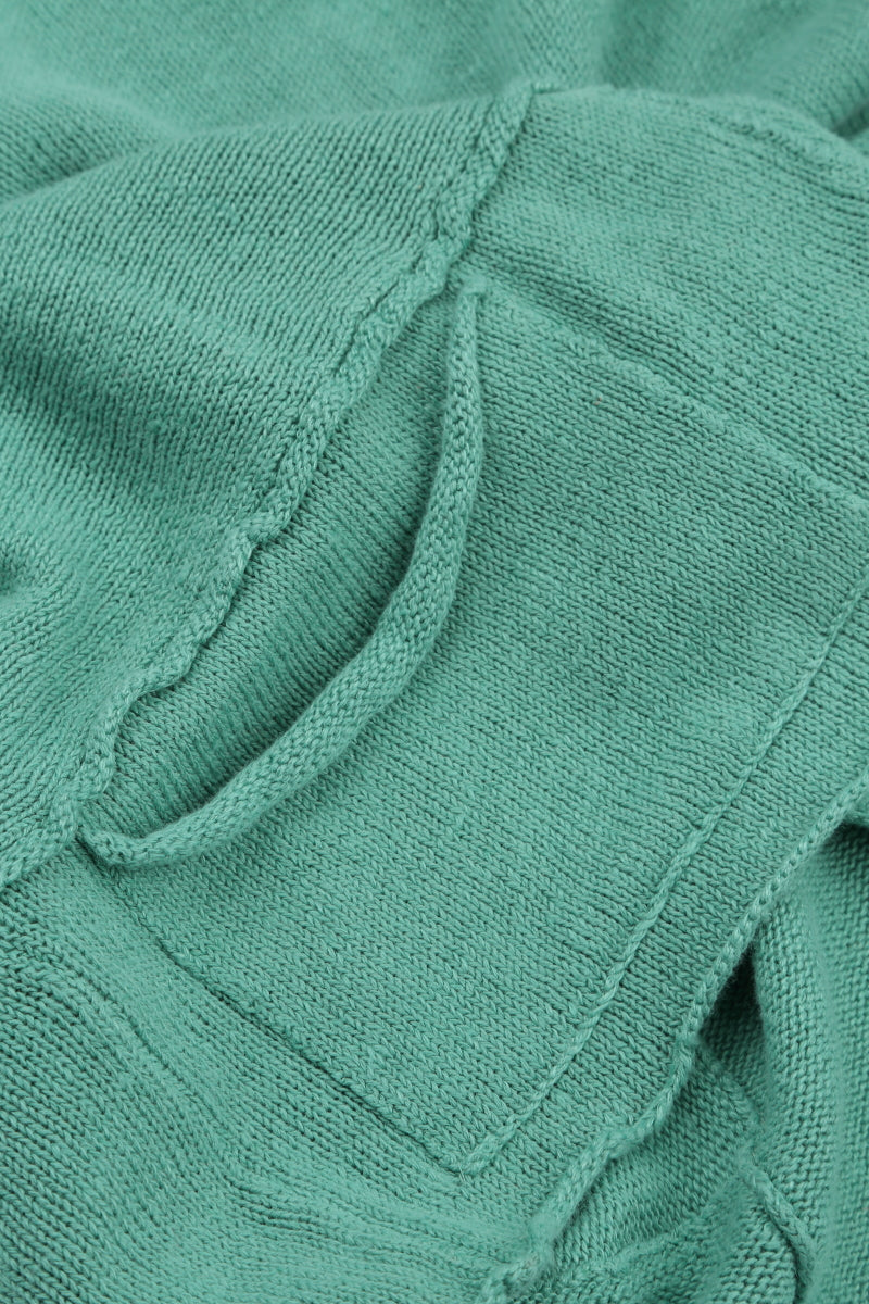 A-Line Two Pockets Mint Linen Jumper 6