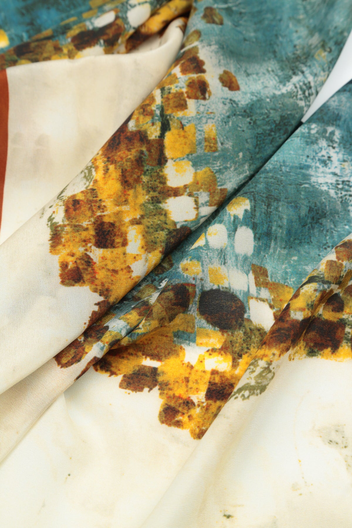 Abstract Mosaic Silk Scarf