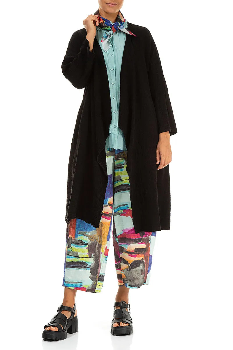 Abstract Silk Bamboo Square Scarf 2