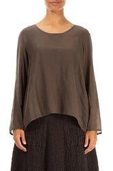 Aged Copper Silk Cotton Blouse 1