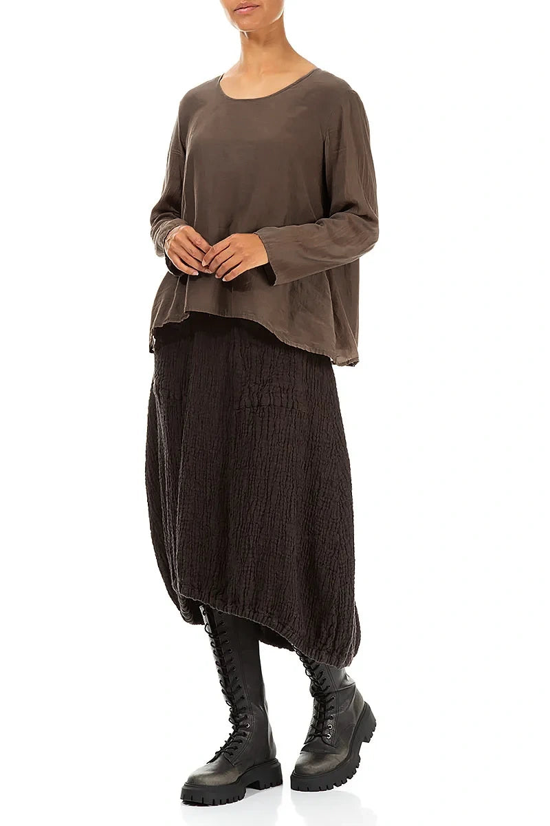 Aged Copper Silk Cotton Blouse 4