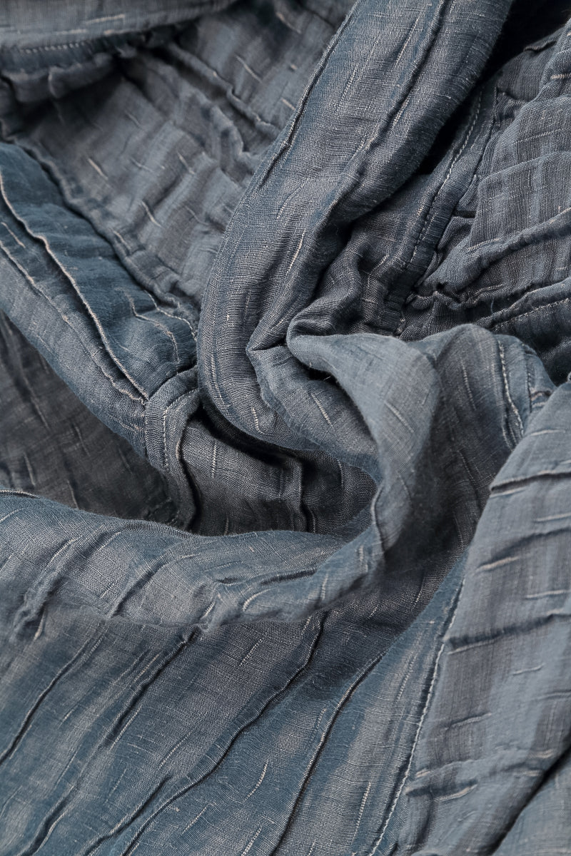 Anthracite Crinkled Silk Linen Tunic 5