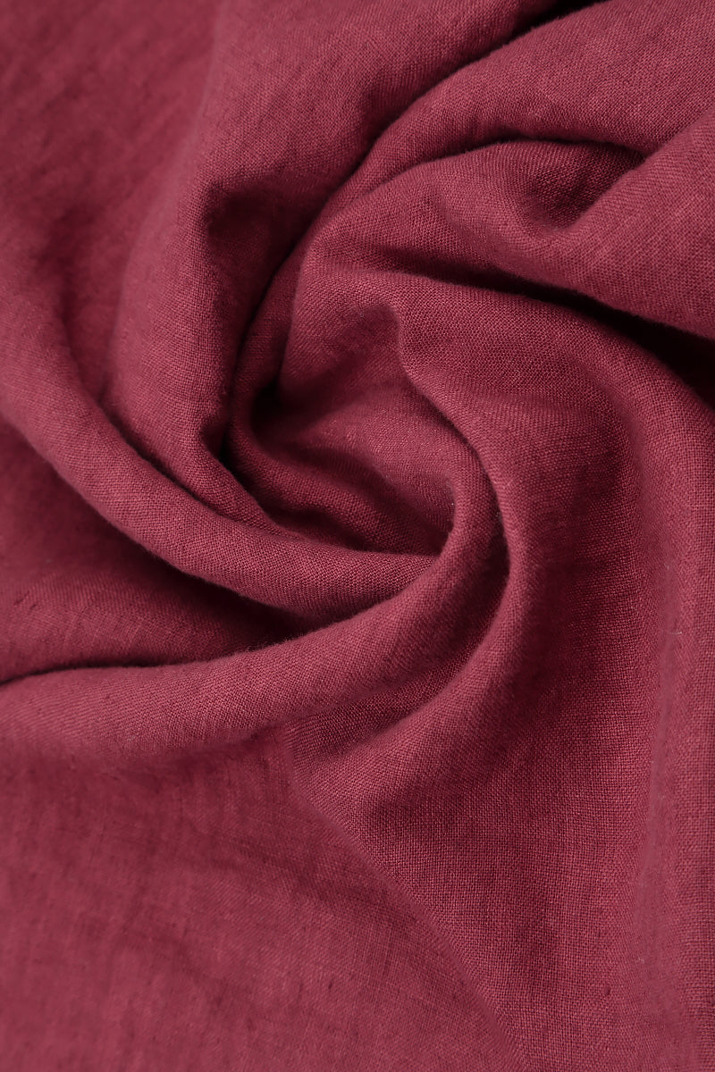 Antique Ruby Linen Pinafore Dress