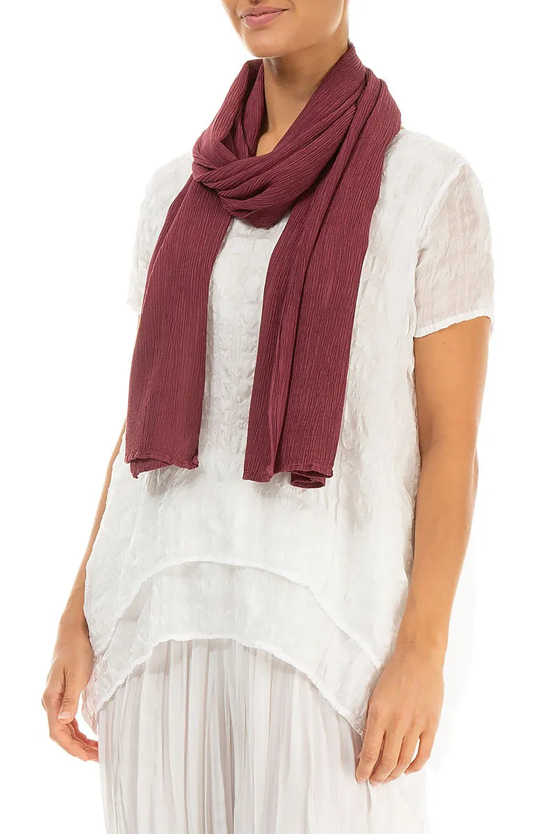 Antique Ruby Silk Viscose Scarf 3