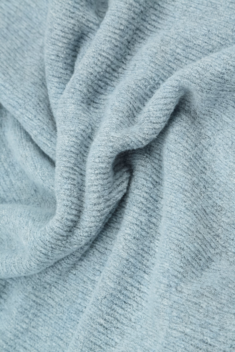 Silver Blue Knitted Wool Beret
