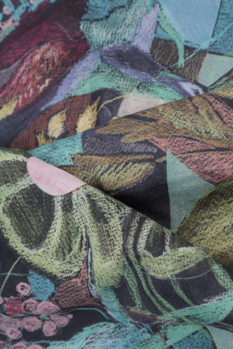 Art Mosaic Silk Bamboo Square Scarf 5