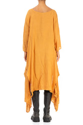 Asymmetric Amber Linen Dress 2