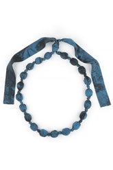 Azure Alabaster Silk Cotton Bead Necklace 5