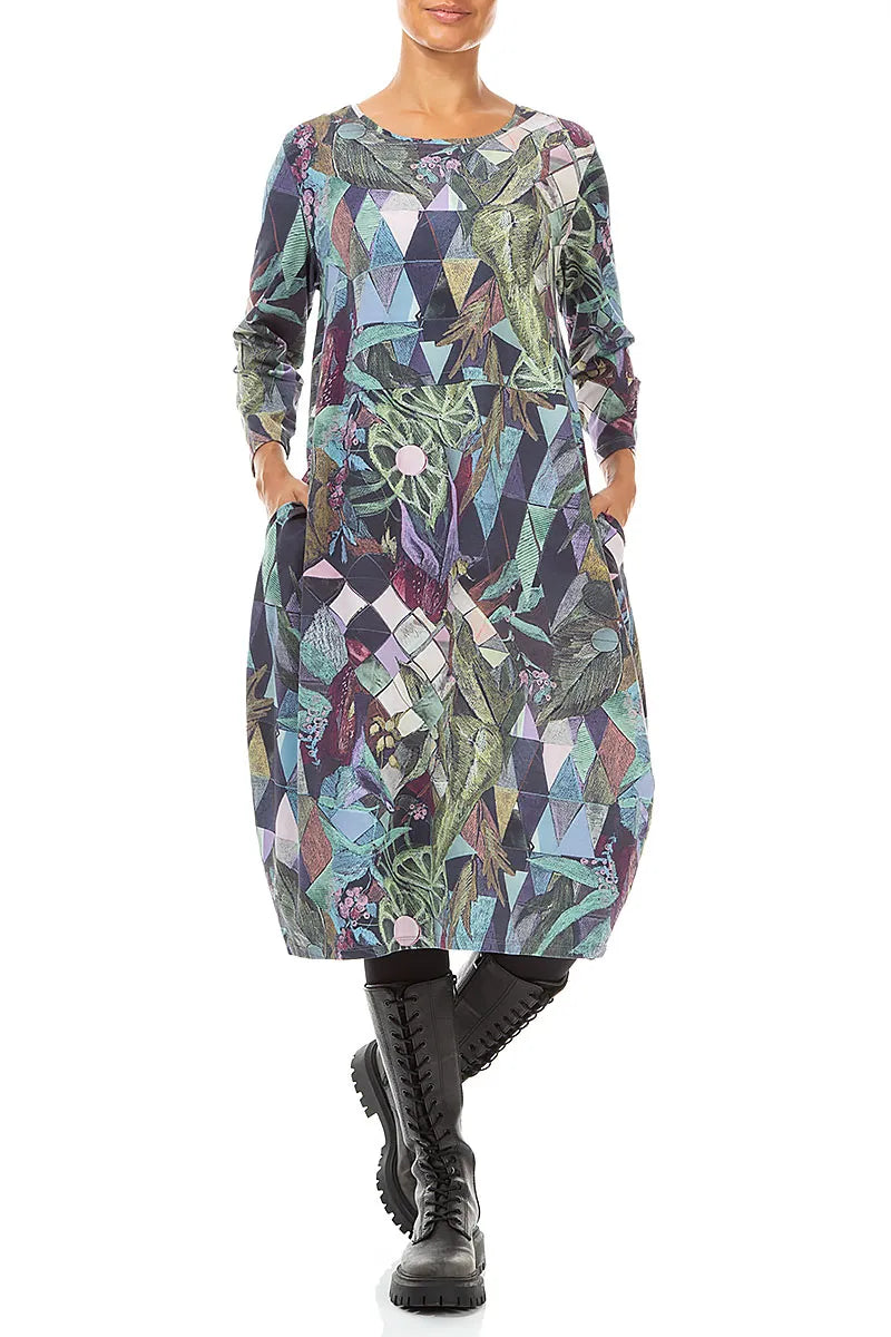 Balloon Art Mosaic Cotton Dress
