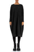 Balloon Black Cotton Dress 1