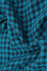 Balloon Blue Check Linen Dress 5