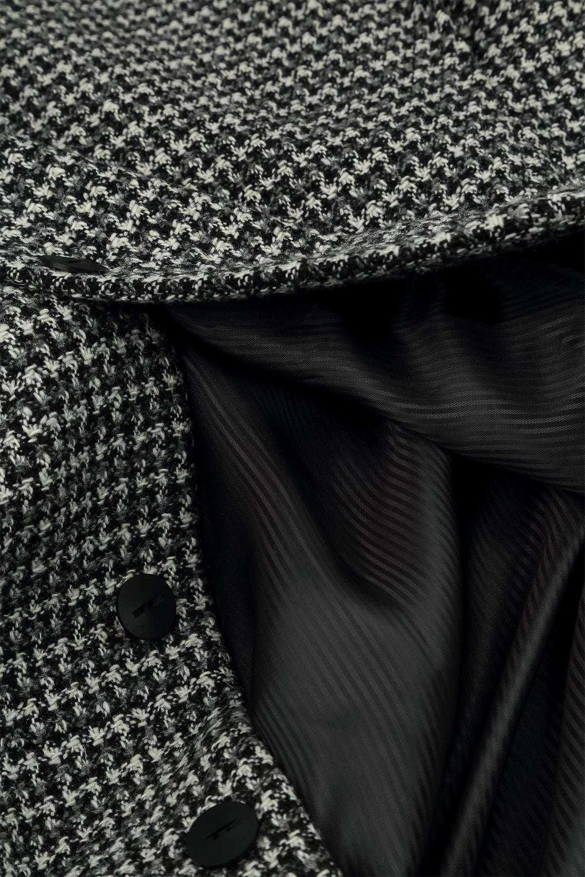 Balloon Collar Grey Weave Wool Coat 5