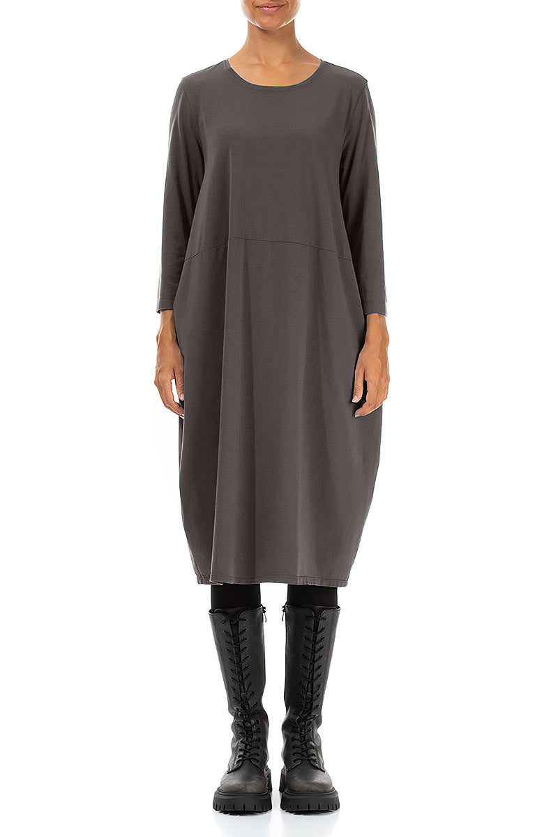 Balloon Forest Brown Cotton Dress 1