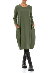 Balloon Forest Mist Cotton Dress 4