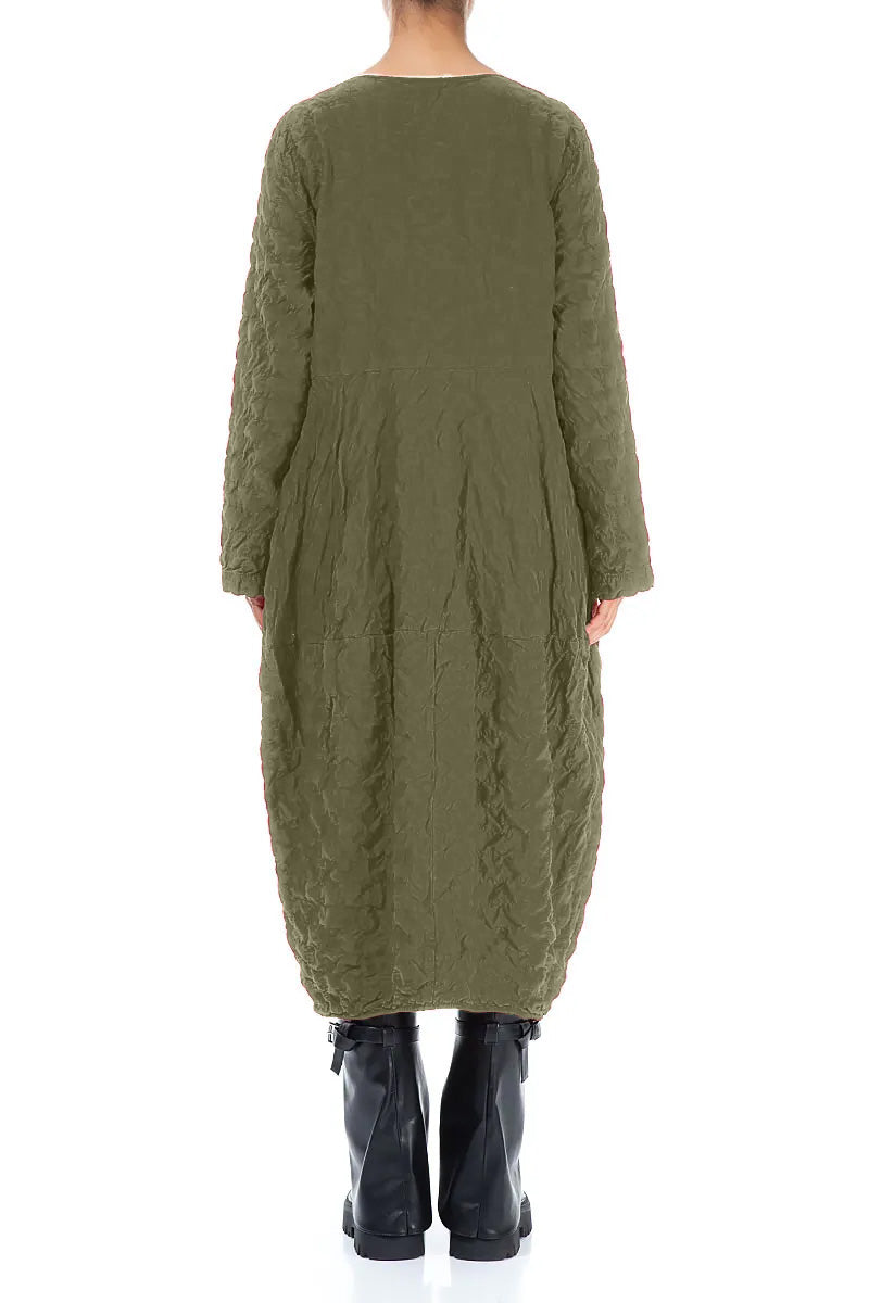 Balloon Forest Mist Pleated Silk Bamboo Dress 2