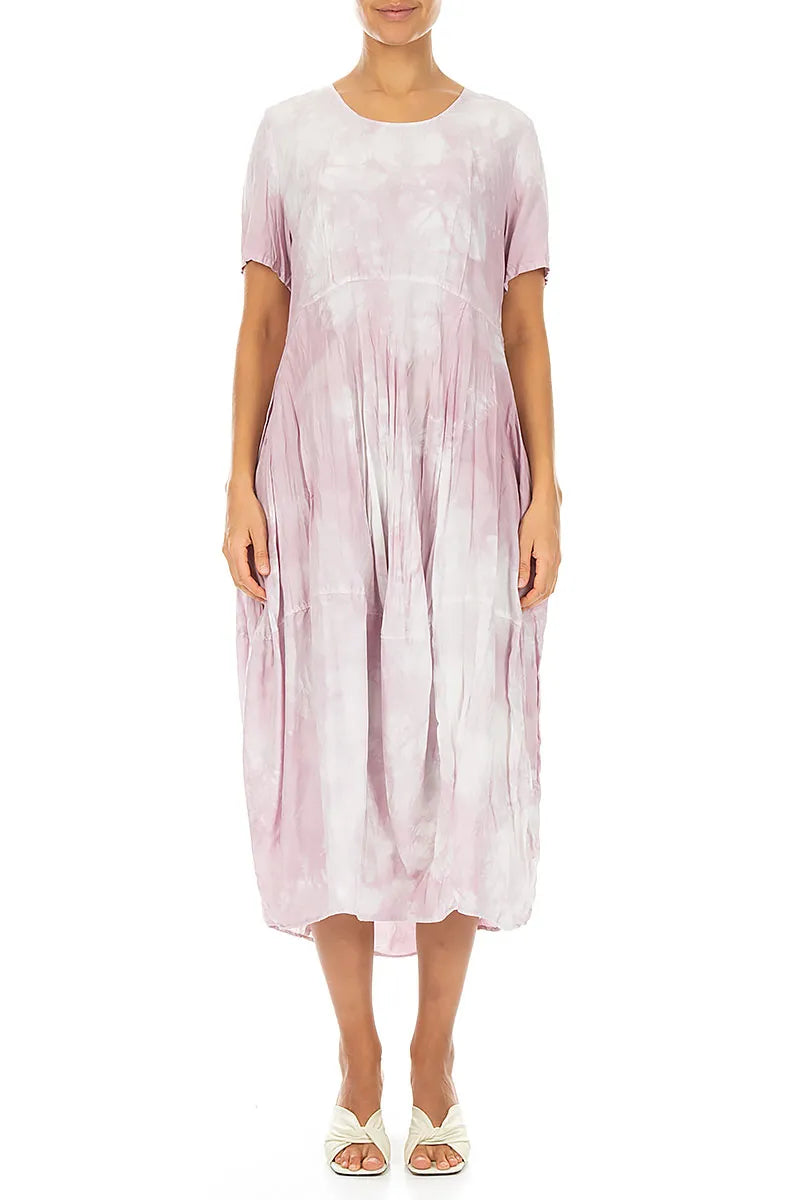 Balloon Liquid Pink Crumpled Silk Dress 1