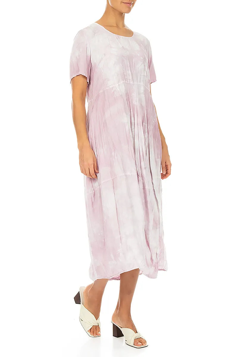 Balloon Liquid Pink Crumpled Silk Dress 3