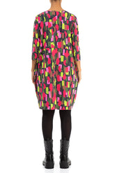 Balloon Paint Mosaic Cotton Dress 2