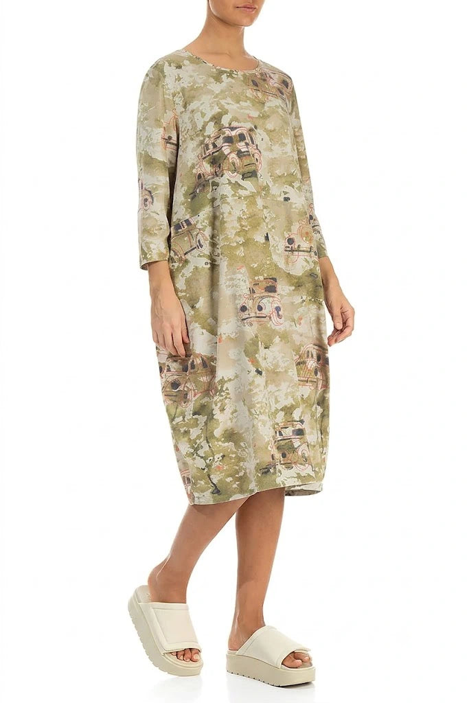 Robe rétro en coton à motif ballon