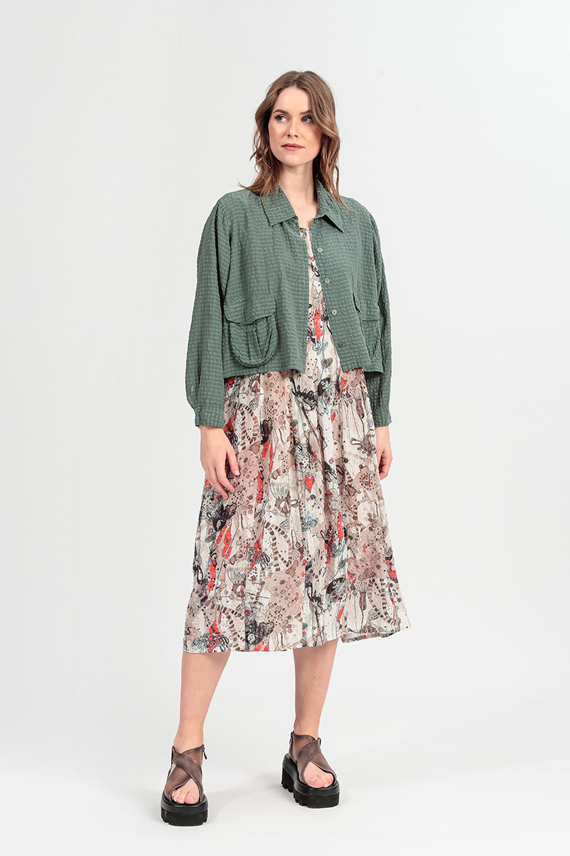 Balloon Savannah Textured Silk Dress 7