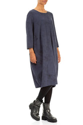 Balloon Slate Blue Marble Cotton Dress 3