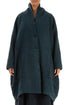 Balloon Teal Plush Wool Cotton Coat 1