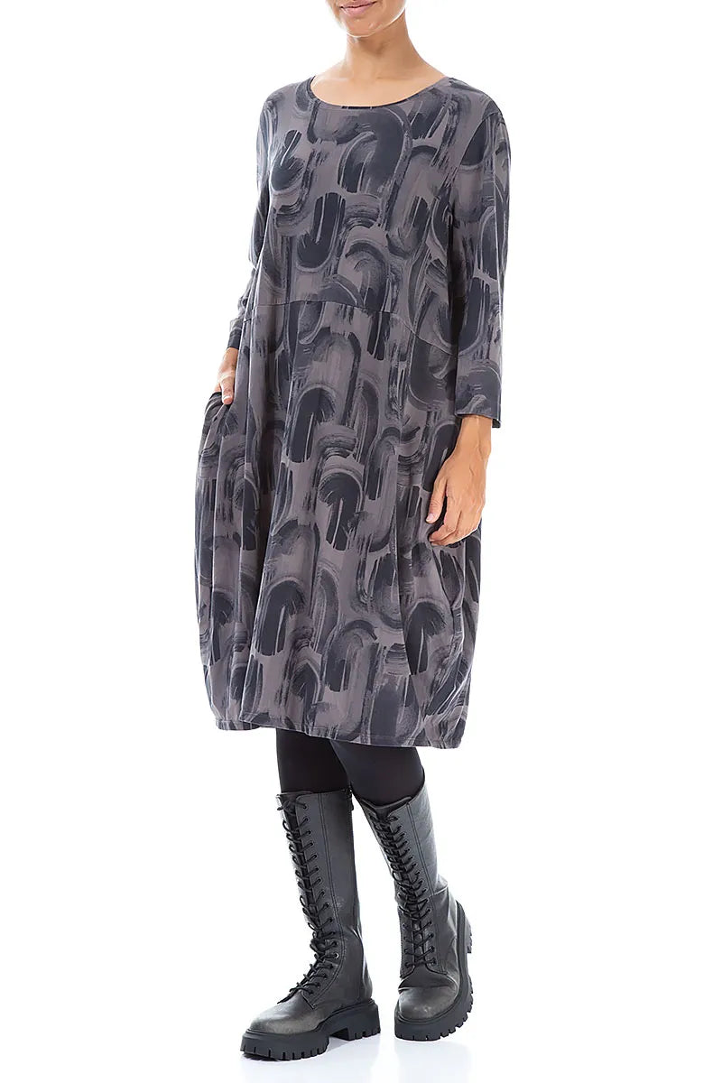 Balloon Truffle Paintwave Cotton Dress 4