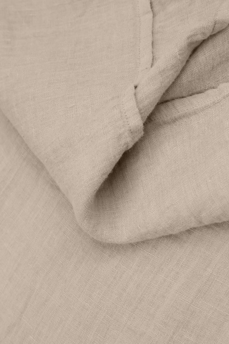 Haut en lin de gaze beige