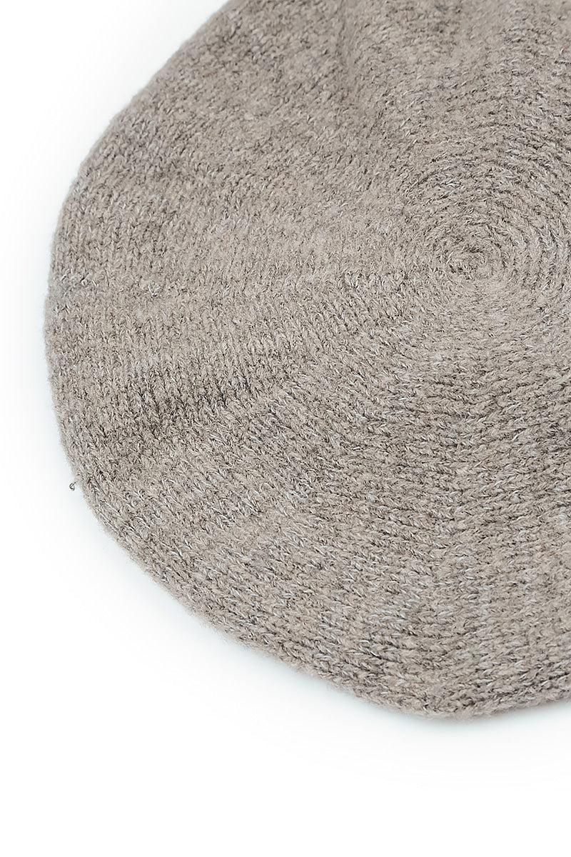 Beige Knitted Wool Beret