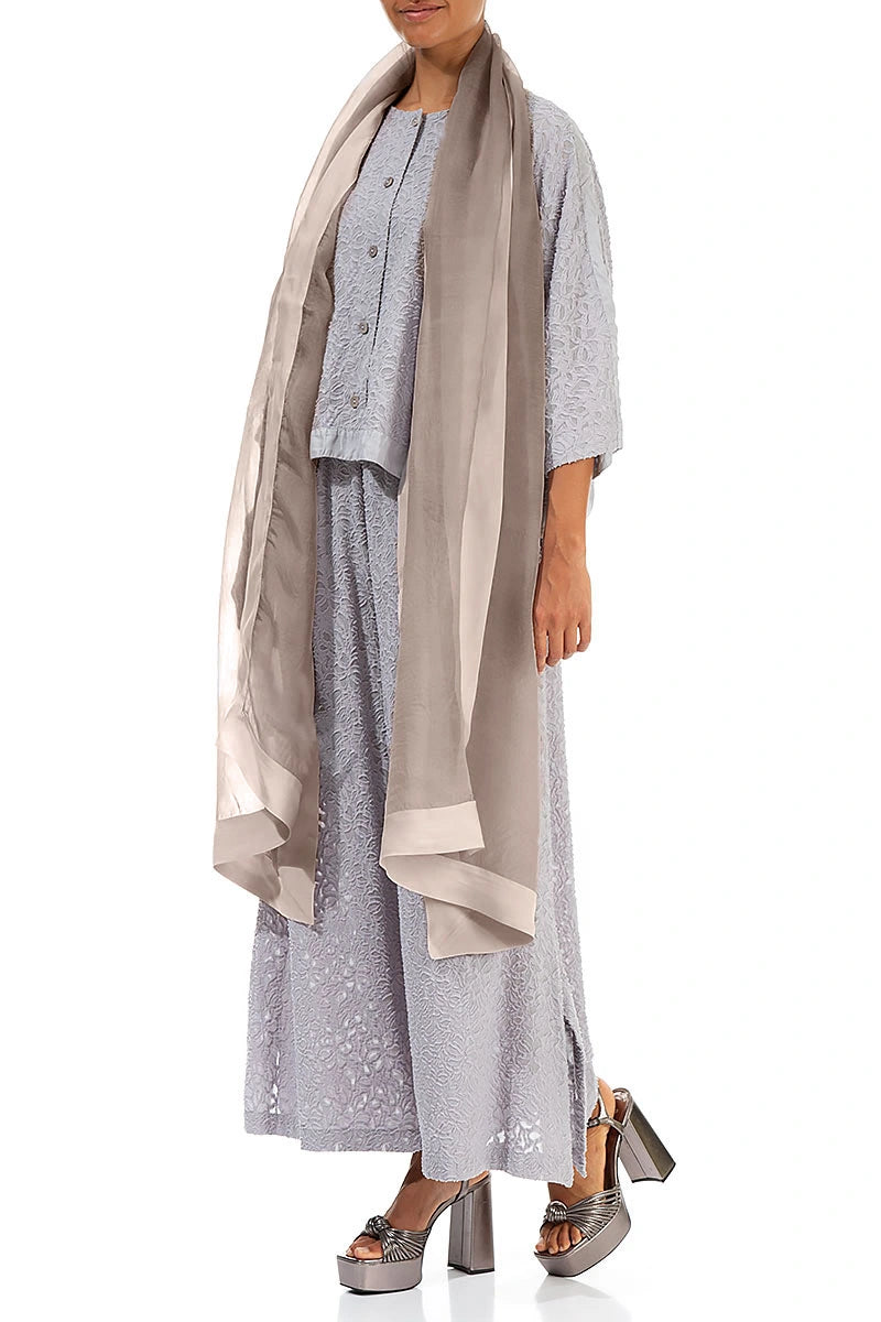 Écharpe en mousseline de soie beige