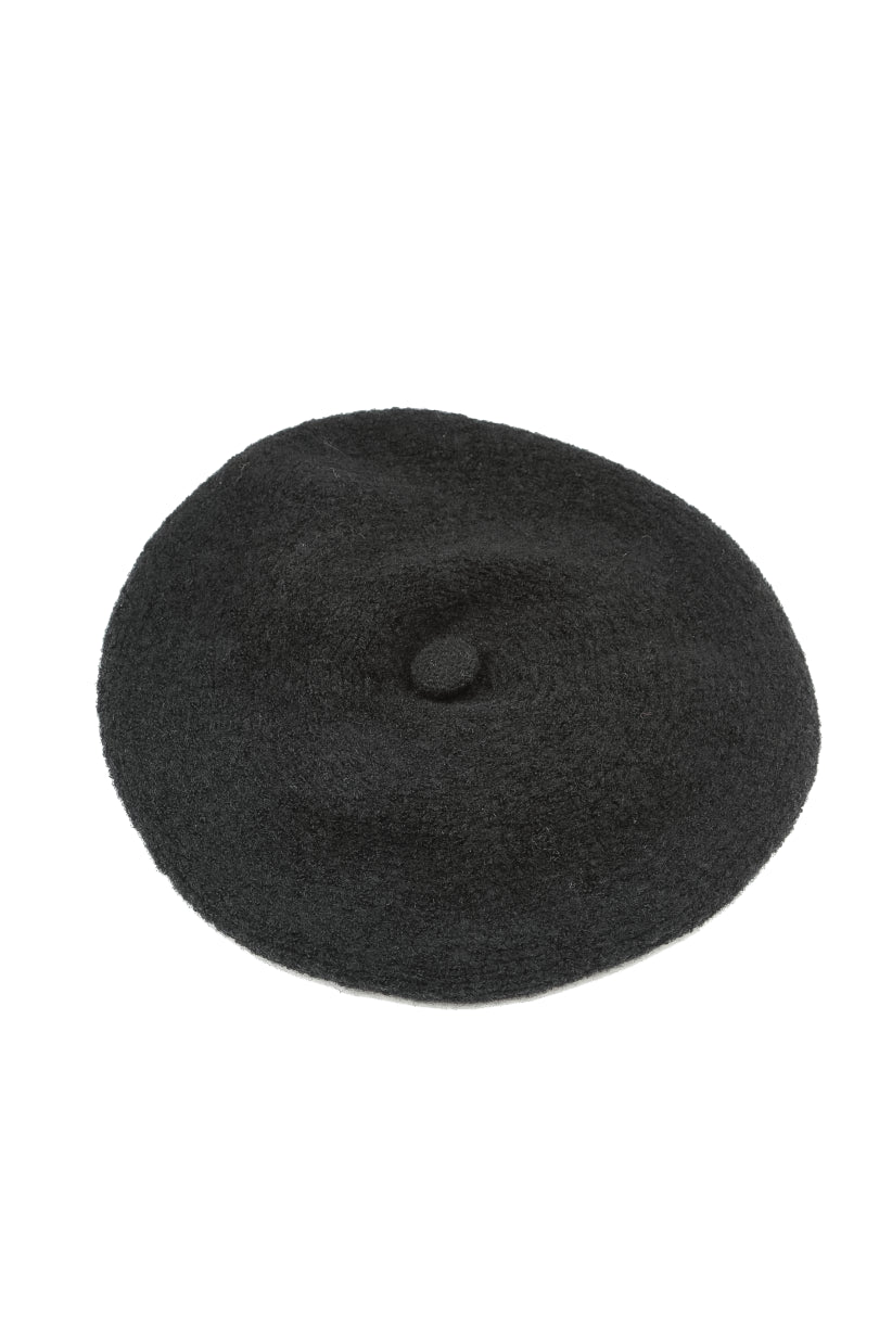 Black Knitted Wool Beret 5