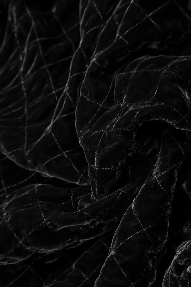 Pantalon en velours de soie plissé cuivré vieilli