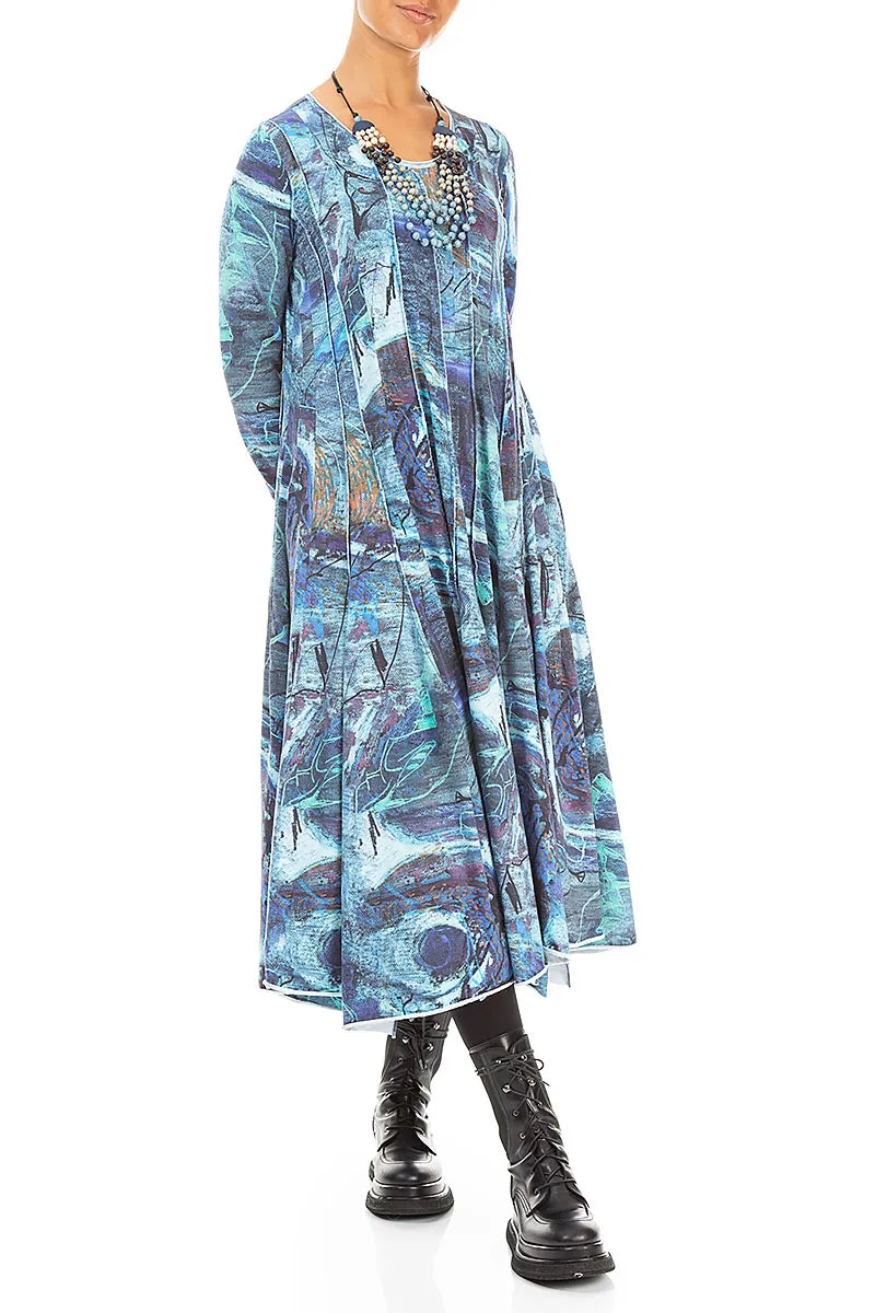 Blue Haze Wood Necklace 2