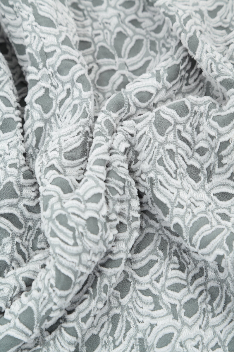 Boxy Floral Sage Silk Jacket 5