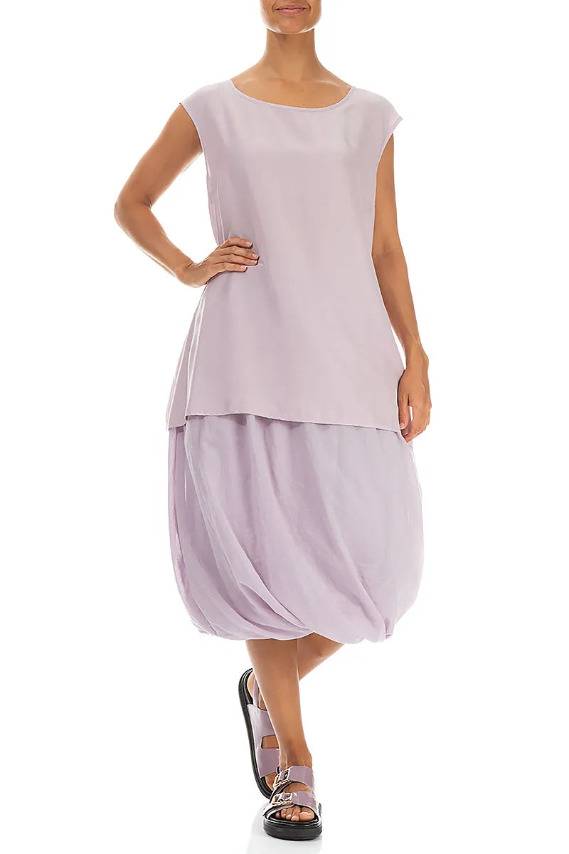 Boxy Lilac Silk Bamboo Blouse 4