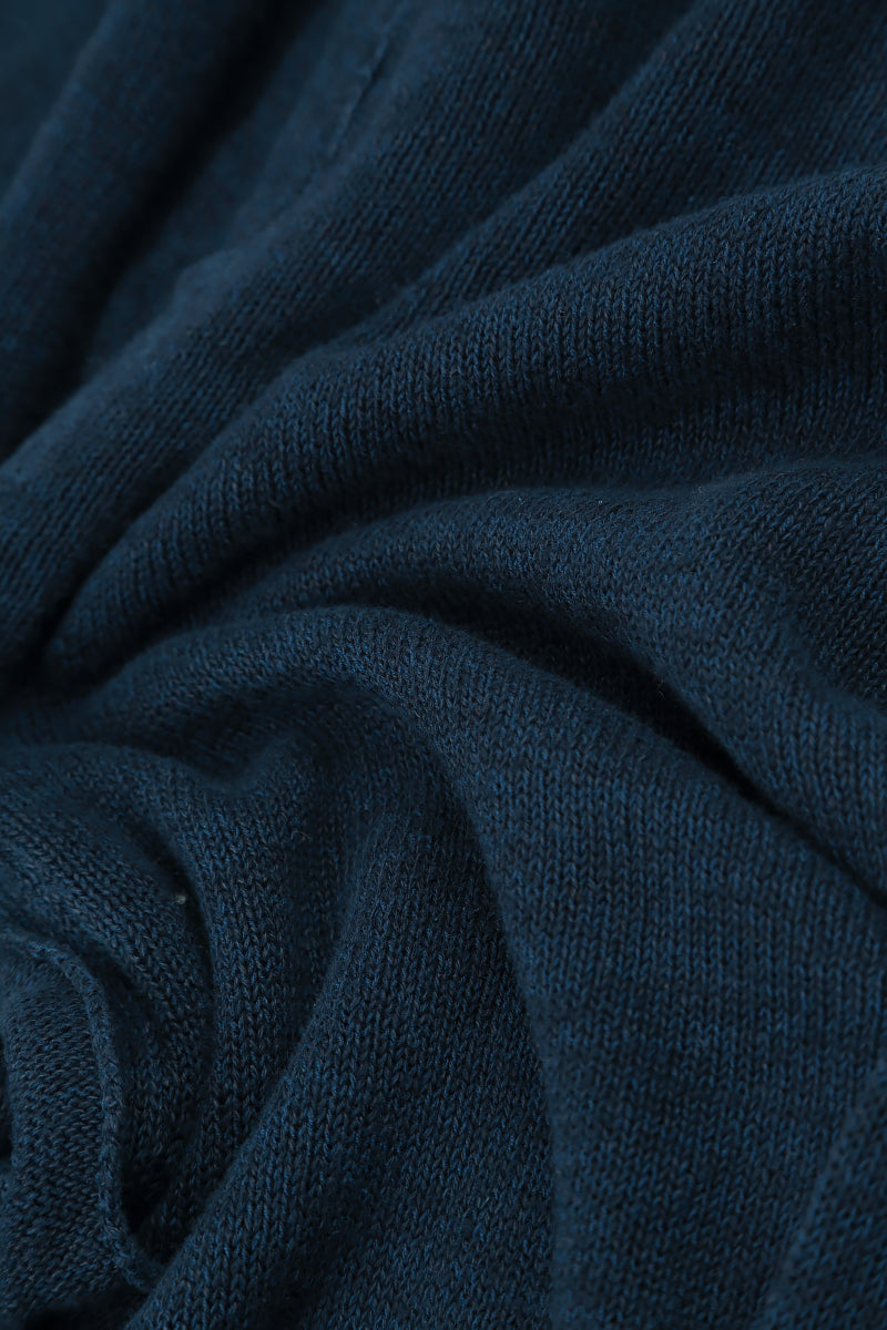 Boxy Navy Linen Cardigan 5