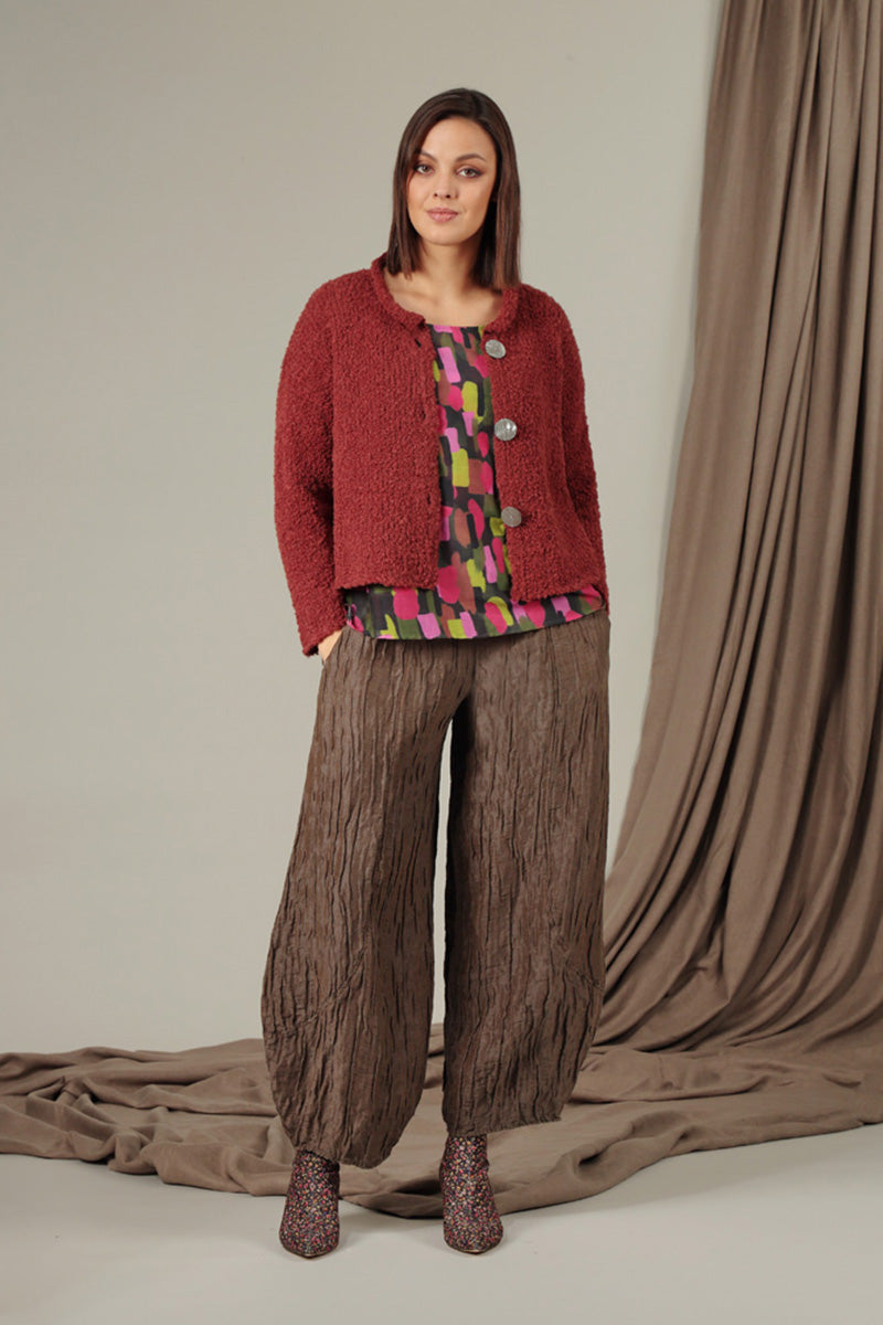 Burnt Brick Alpaca Wool Cardigan 6
