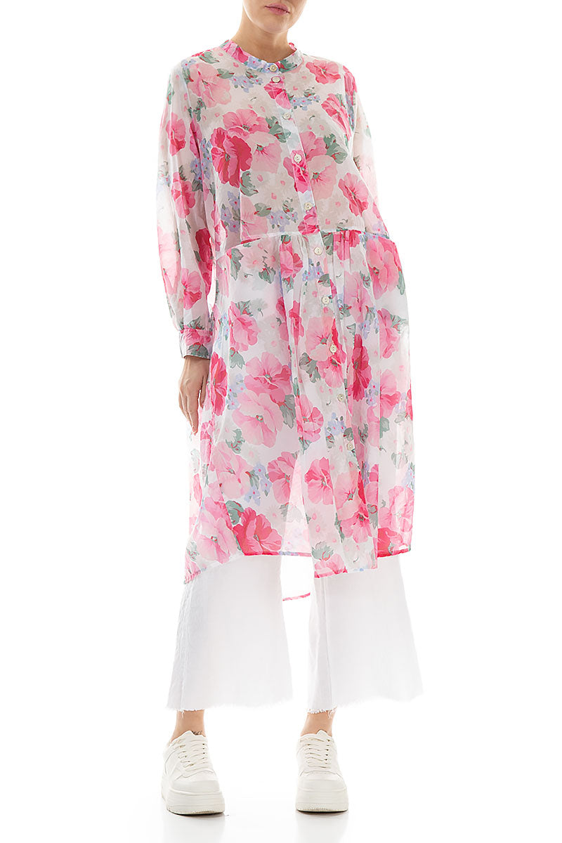 Buttoned Peony Blossom Cotton Jacket 3