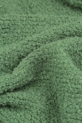 Asymmetric Buttoned Sage Green Alpaca Wool Cardigan 5