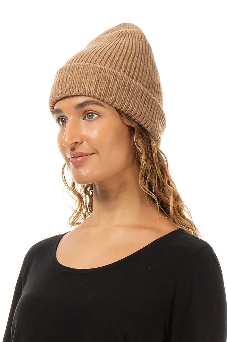 Caramel Soft Wool Beanie Hat