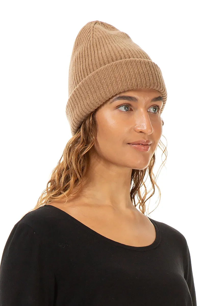 Caramel Soft Wool Beanie Hat
