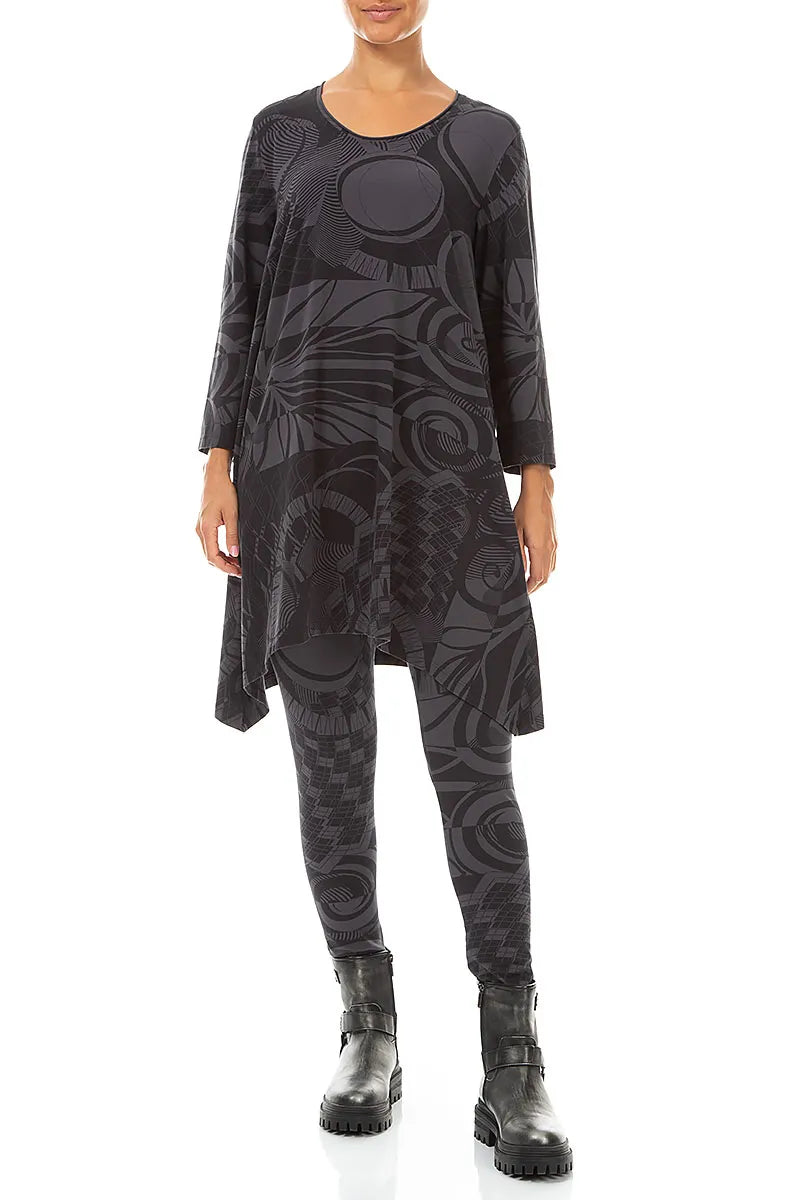 Leggings Orbit en Coton Anthracite
