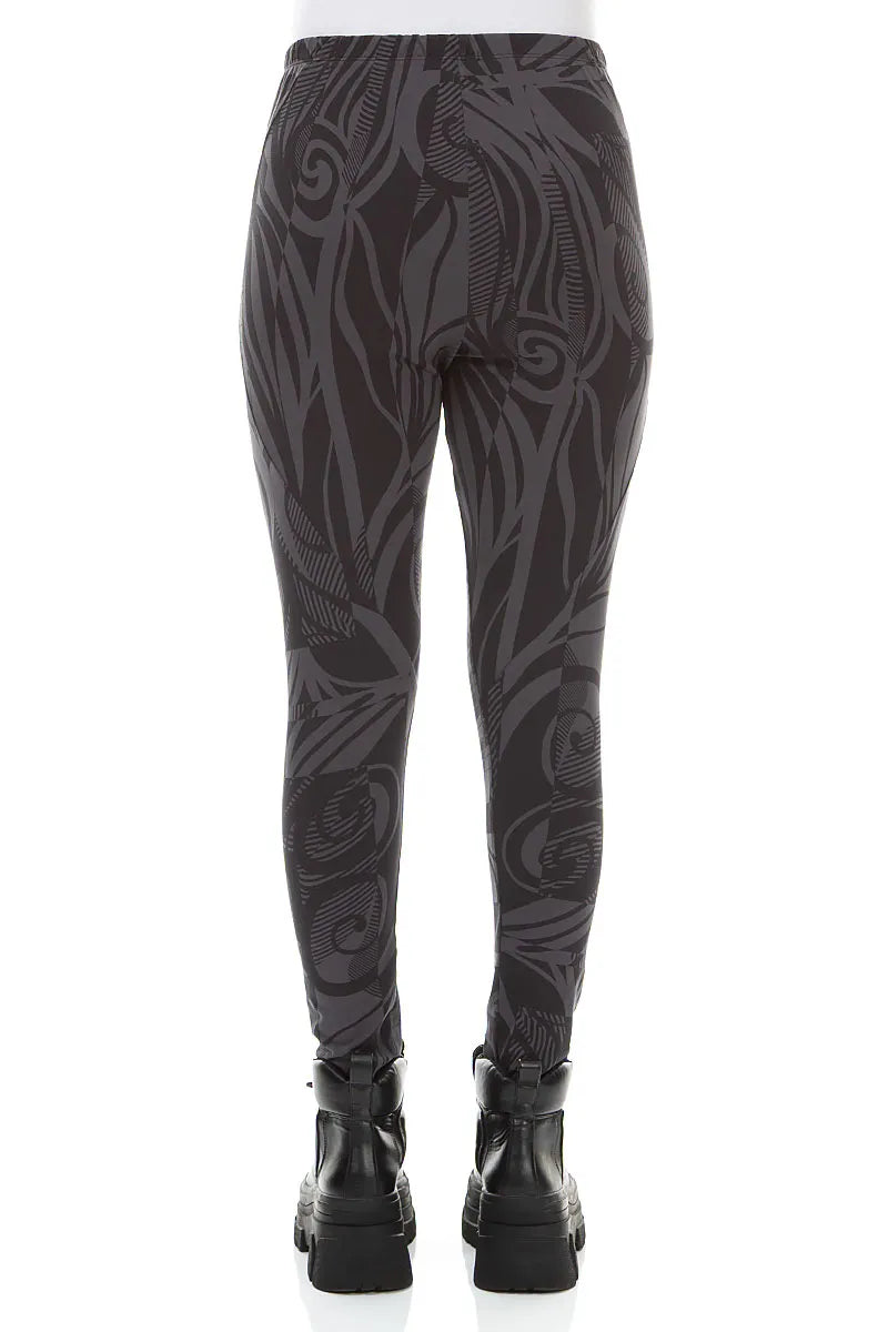 Leggings Orbit en Coton Anthracite