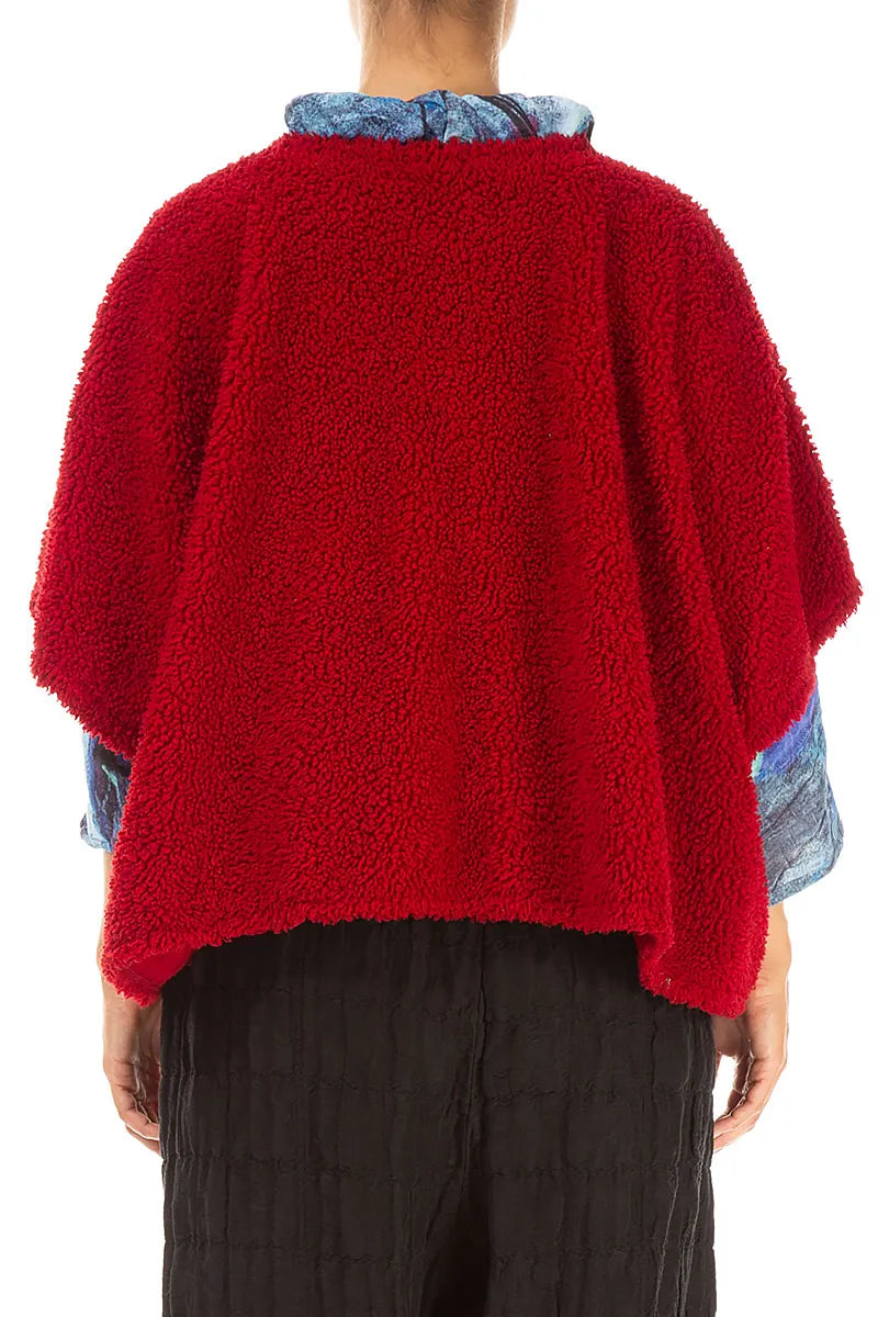 Cherry Red Teddy Cotton Gilet 2