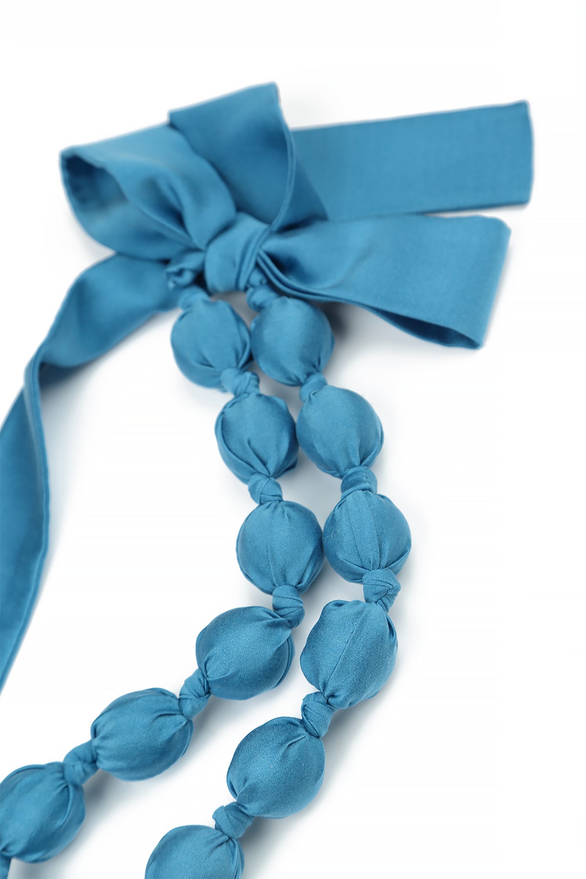 Cobalt Blue Silk Bead Necklace