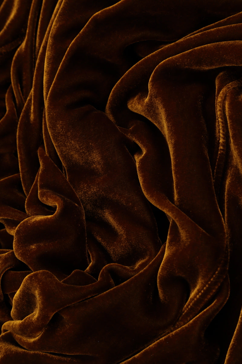Collar Golden Olive Silk Velvet Jacket 5