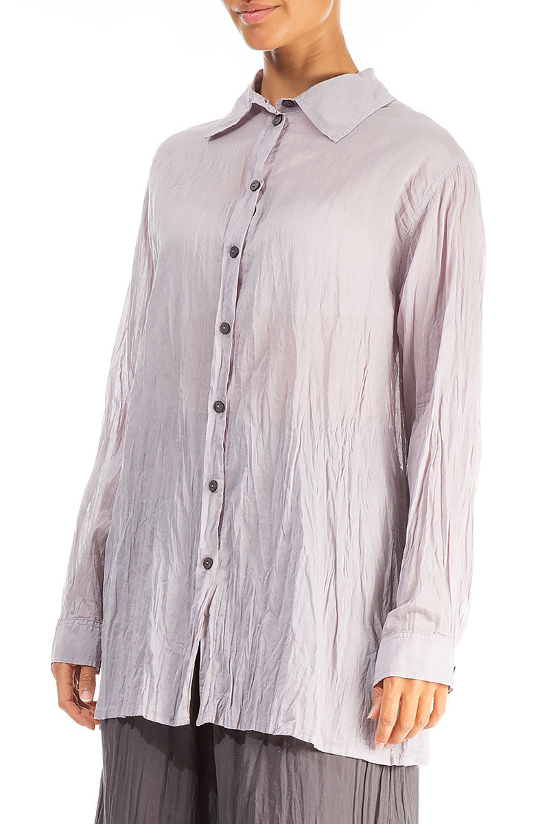 Chemise ample en coton grège