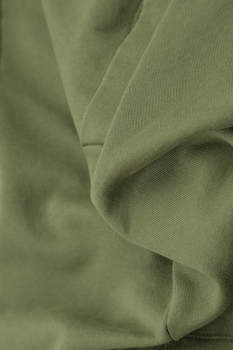 Collar Olive French Terry Cotton Jacket 5