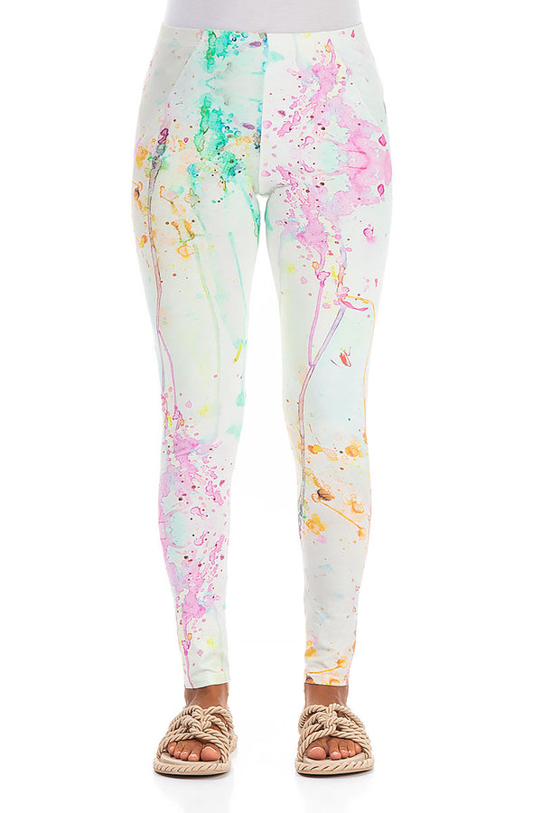 Artful Splash Cotton Leggings 1